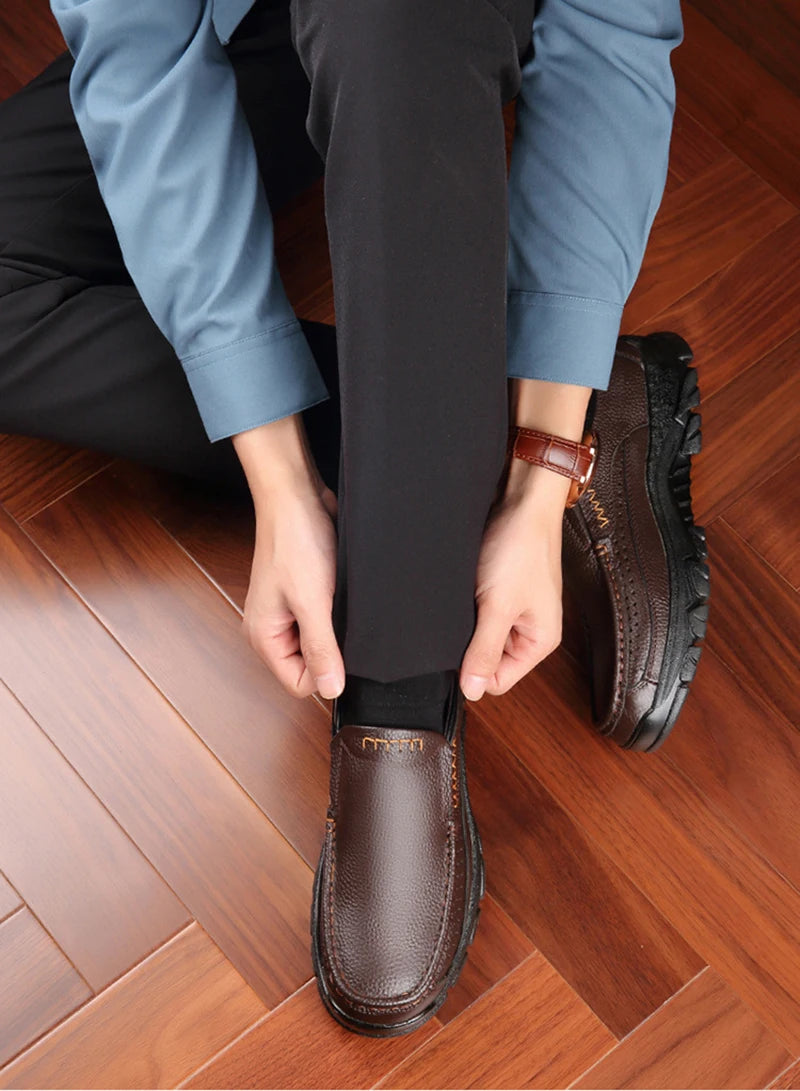 High-Quality Genuine Cowhide Leather Loafers