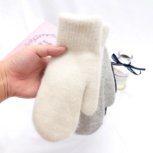 Women’s Winter Cashmere Wool Knit Gloves