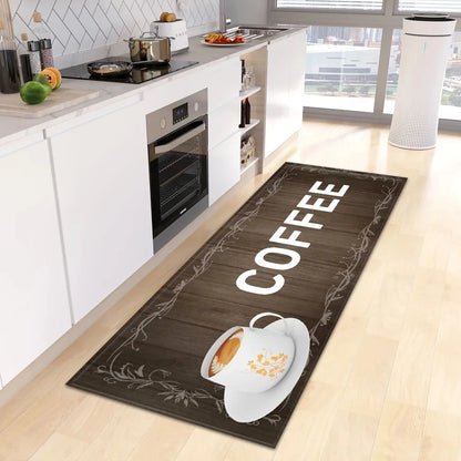 Non-slip Coffee-Themed Floor Mat