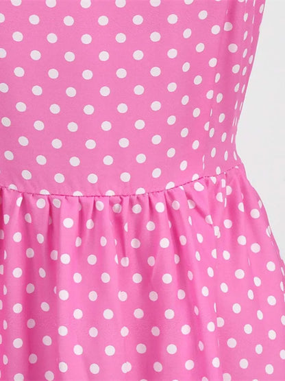 Summer Sleeveless Dot Print Dress