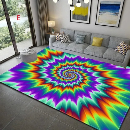 3D Vortex Illusion  Entrance Door Floor Carpet