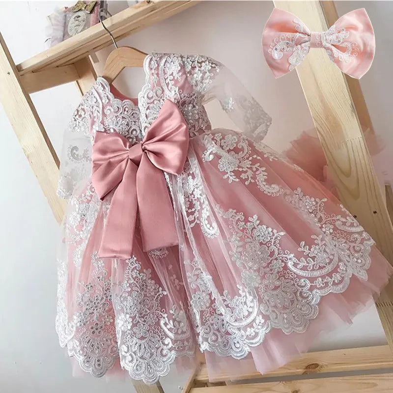 Robe d'anniversaire bébé fille - Robe nouveau-né bébé fille