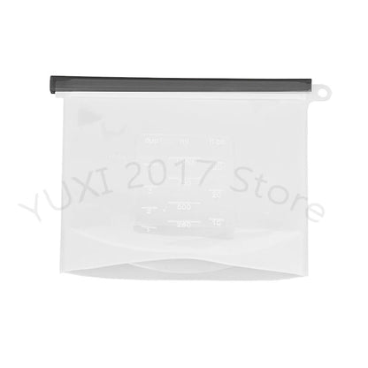 Auslaufsichere, wiederverwendbare Silikon-Aufbewahrungsbeutel für Lebensmittel