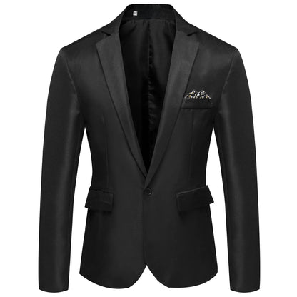 Men's Single Buttons Formal Business Suit Blazer