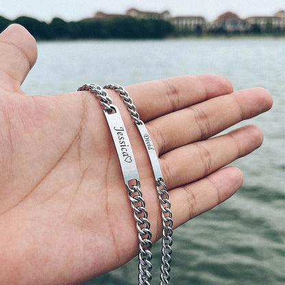 Bracelets de couple plaqués or 18 carats