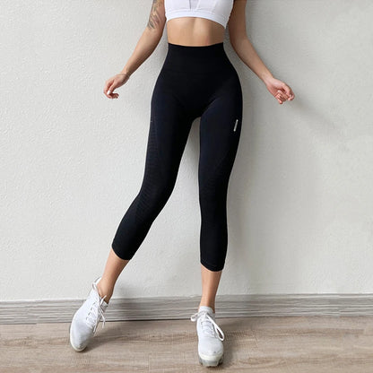 High-Waist Seamless Yoga Leggings