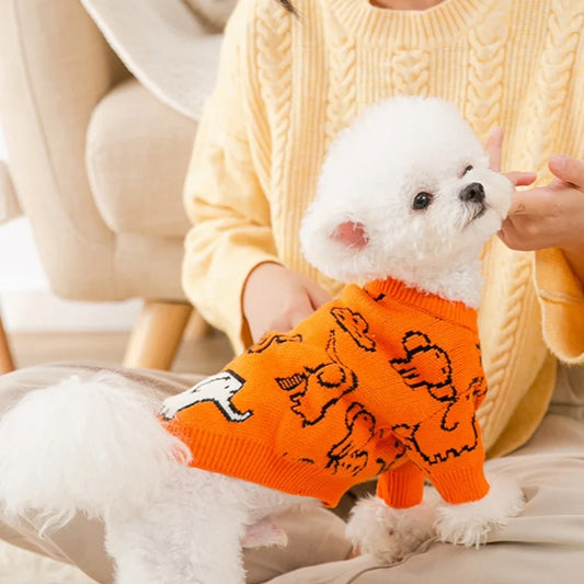 Small Dog Warm Sweet Knitted Pullovers Sweater