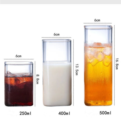 Gobelet en verre transparent de grande capacité pour boissons froides 