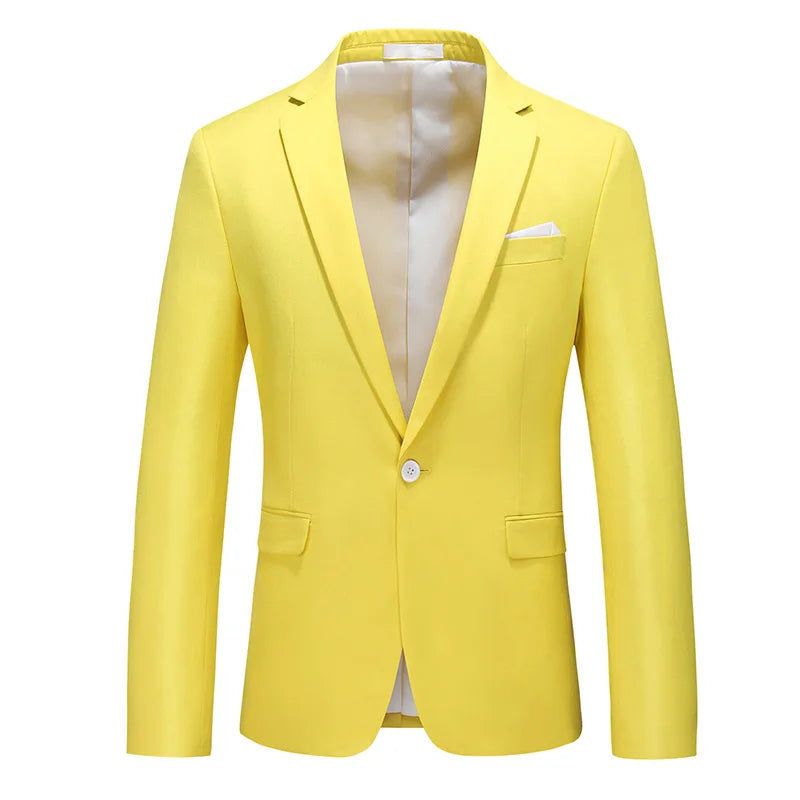 Blazer Slim Vert Vif pour Homme