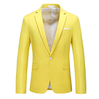 Blazer slim vert vif pour homme