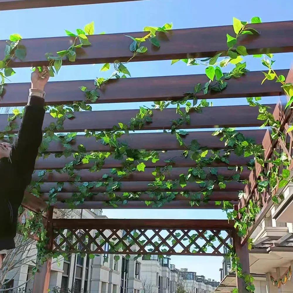 Verdure suspendue bricolage : vigne à feuilles vertes artificielles