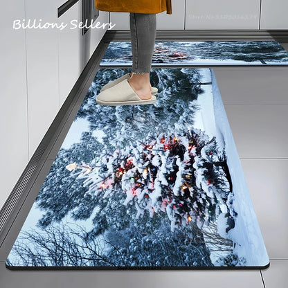 Christmas Themed Anti-Slip Kitchen & Home Floor Mats