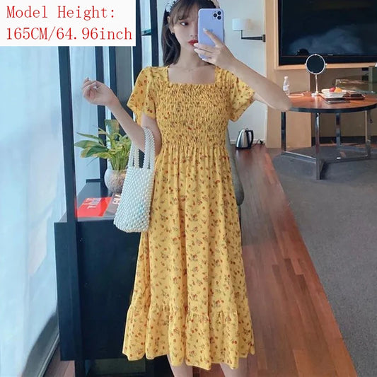 Short Sleeve Floral Summer Dress