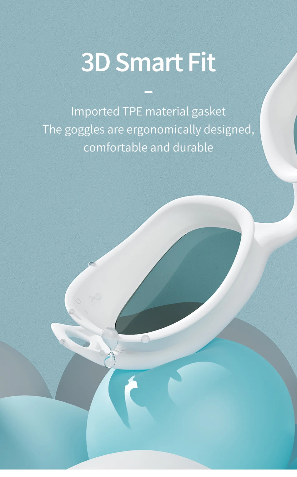 Lunettes de natation antibuée HD réglables