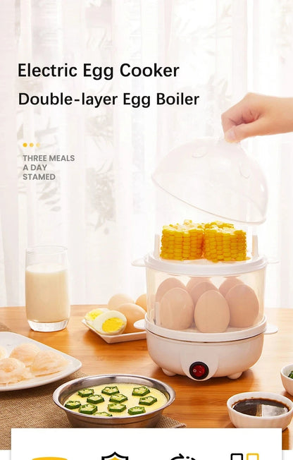 Multifunctional Electric Double Layer Hard Boiled Egg Cookers