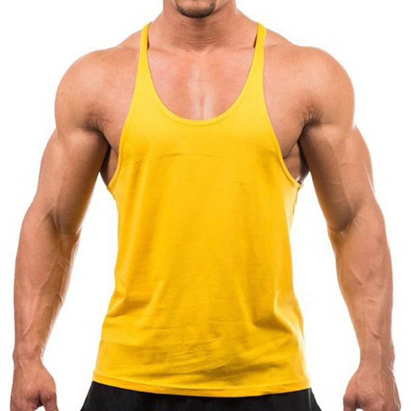 Ärmelloses Fitness-Bodybuilding-Tanktop für Herren aus Baumwolle