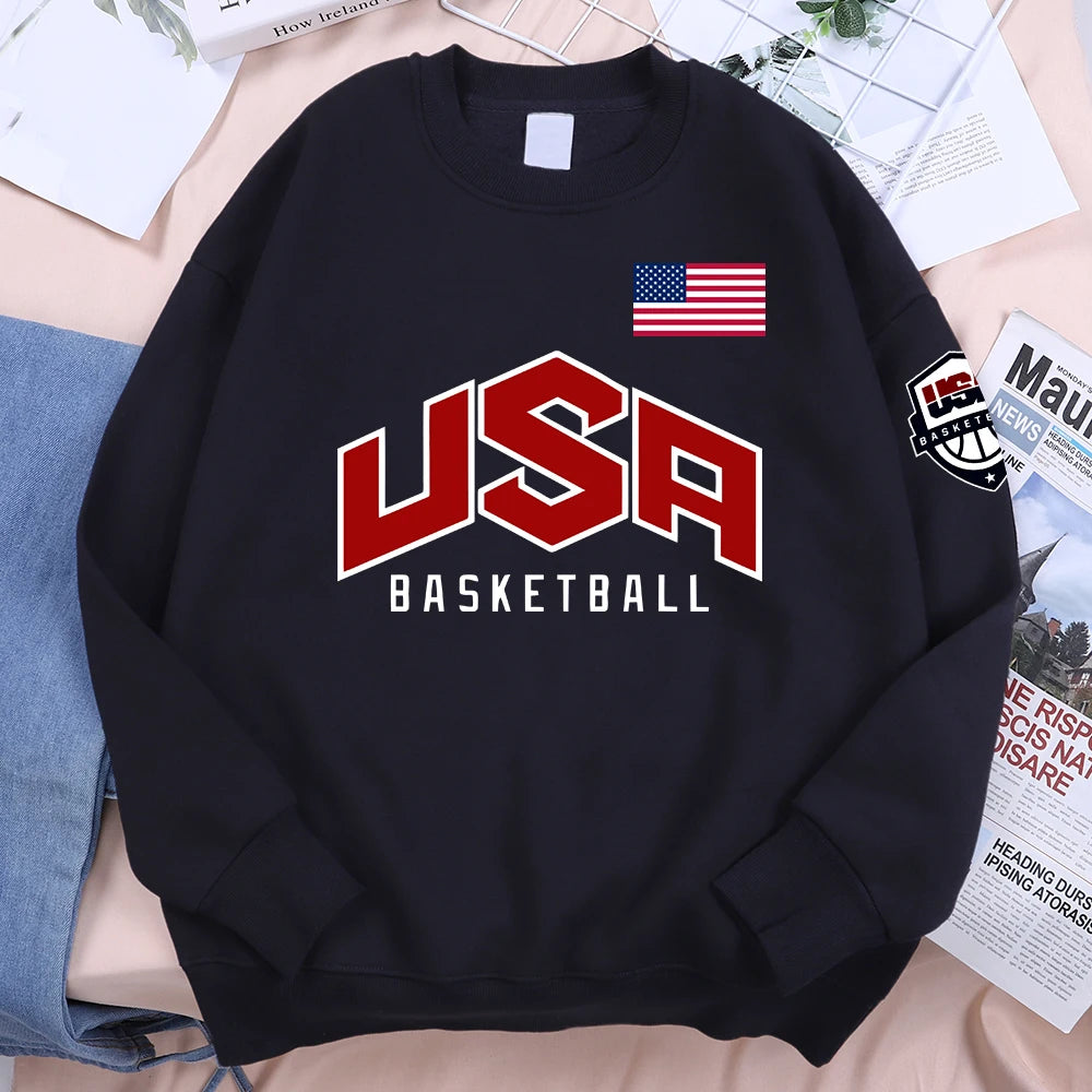 Men's Printed Basketball Sports Hoodies