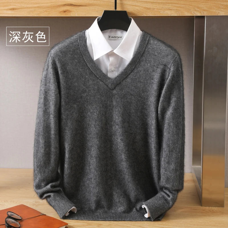 High-Quality Mink Wool Men's Sweater