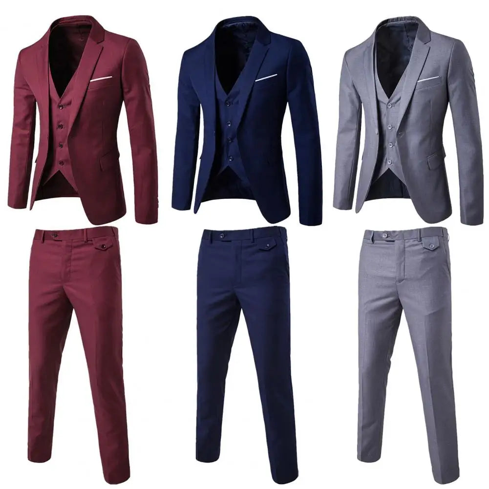 Costume de mariage pour hommes, ensemble de blazers 3 pièces