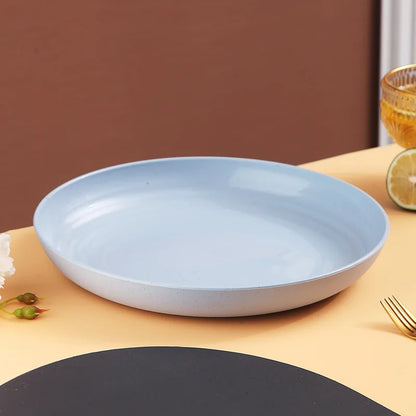 Durable Wheat Straw Oval Fish Plate