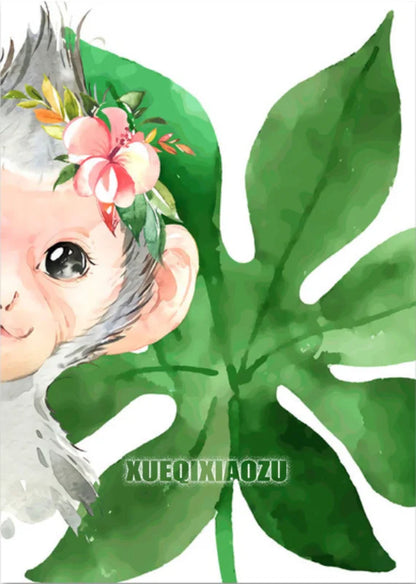 Peinture de dessin animé animal broderie diamant point de croix plante feuille