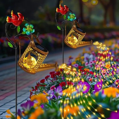 Solar Watering Can Cascading Lights