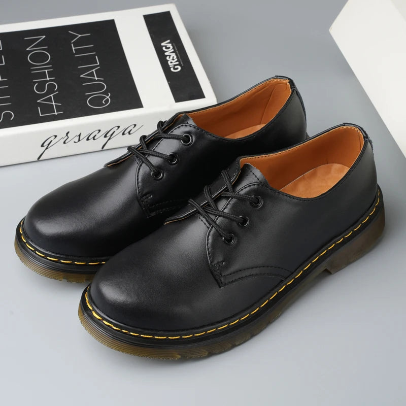 Bottes Oxford en cuir véritable pour hommes