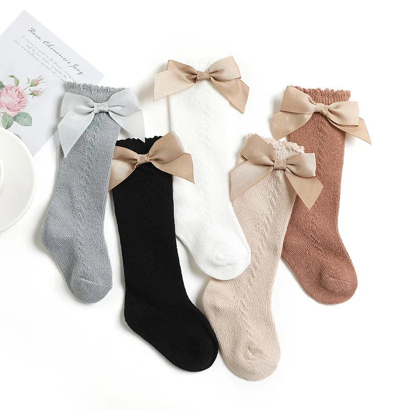 New Kids Bow Knee-High Socks