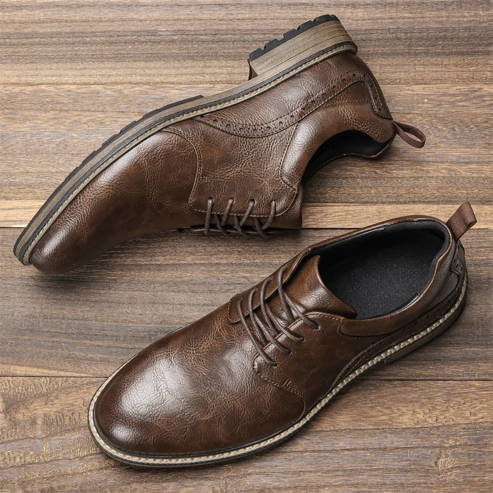 Chaussures en cuir décontractées pour hommes