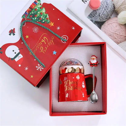 Christmas Tree Santa Claus Ceramic Mug