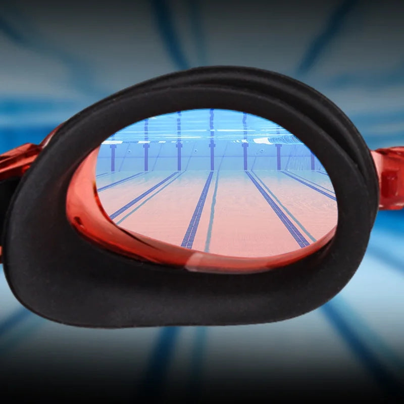 Silicone Waterproof Anti Fog Diopter Swimming Goggles