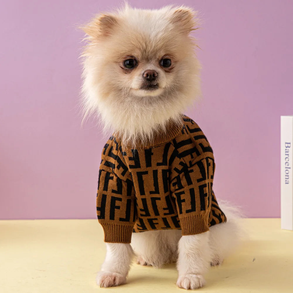 Pull tricoté doux et chaud pour chien - Manteau pull pour chiot