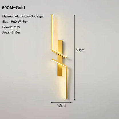 Applique murale longue LED contemporaine