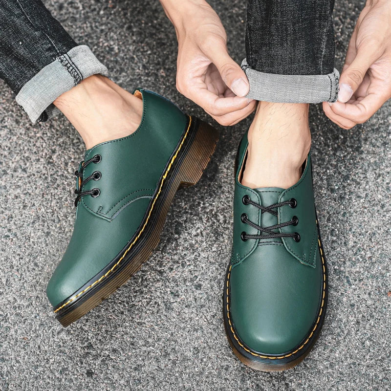 Bottes Oxford en cuir véritable pour hommes