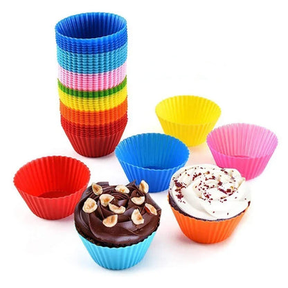 Random Color Silicone CupCake Mold Set