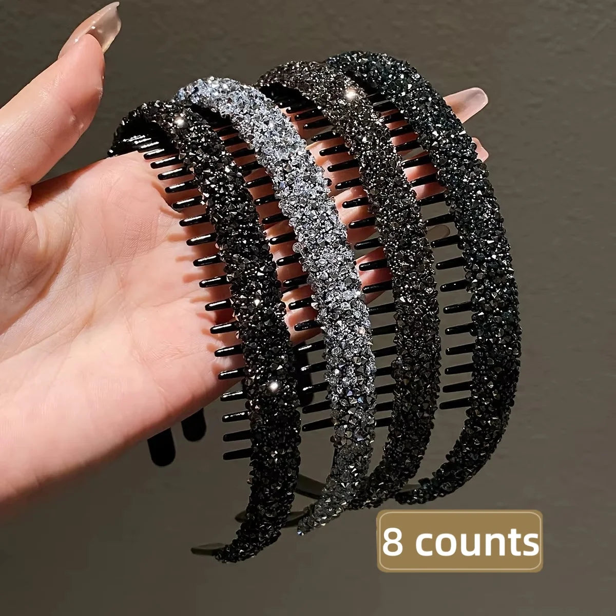 serre-tête léger rétro à strass pour femme 