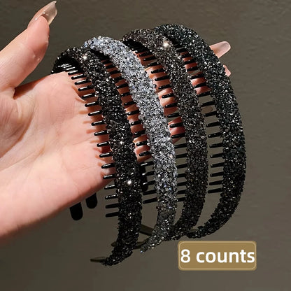 serre-tête léger rétro à strass pour femme 