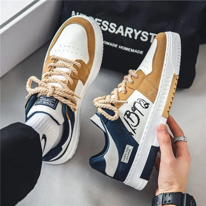 Men's Casual Platform Lace-Up Sneakers