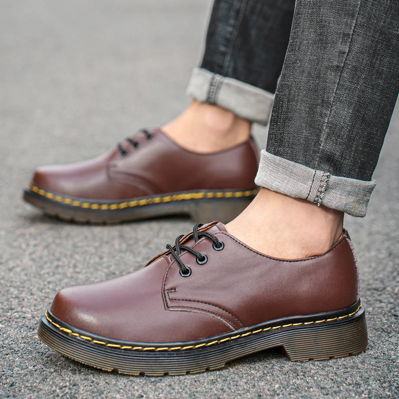 Oxford-Stiefel für Herren aus echtem Leder