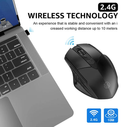 Bluetooth Rechargeable Wireless Mouse 2.4G PM6 Wireless Mouse - PC Laptop Tablet Gamer Mouse