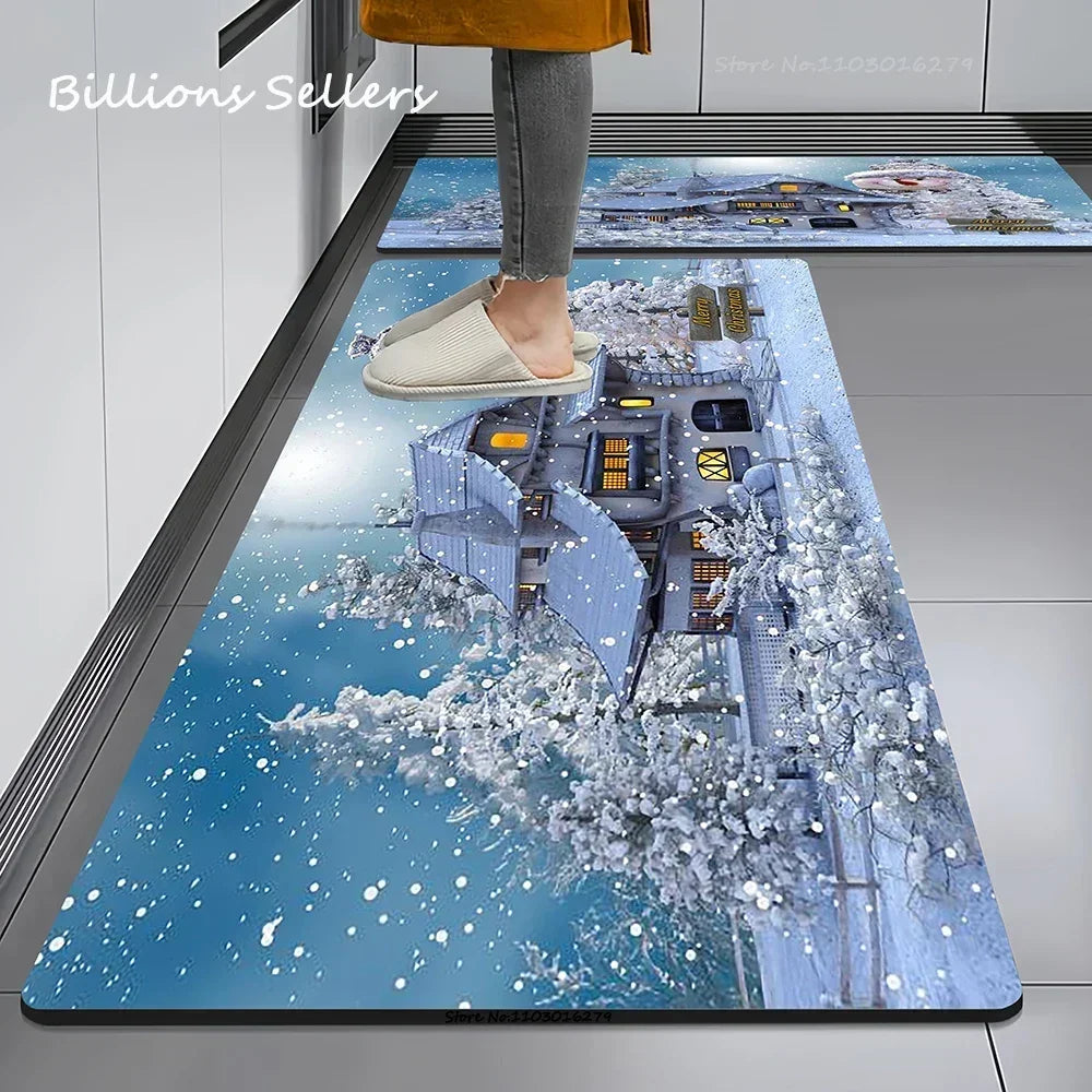 Christmas Themed Anti-Slip Kitchen & Home Floor Mats