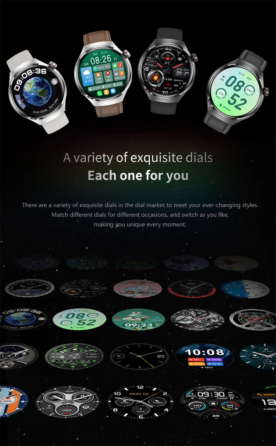 GT4 Sport Smart 1.5 IPS Display IP68 Bluetooth Call - Android Watch