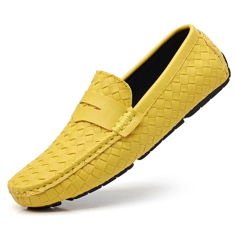 Men's Handmade Flat Casual PU Leather Moccasins