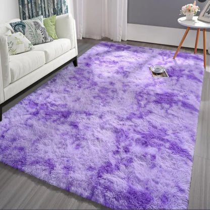 Tie-Dye Gradient Washable Fluffy Soft Living Room Carpet