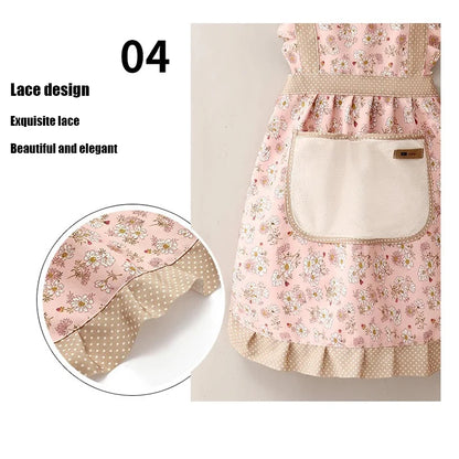 Stain-Resistant Canvas Floral Apron