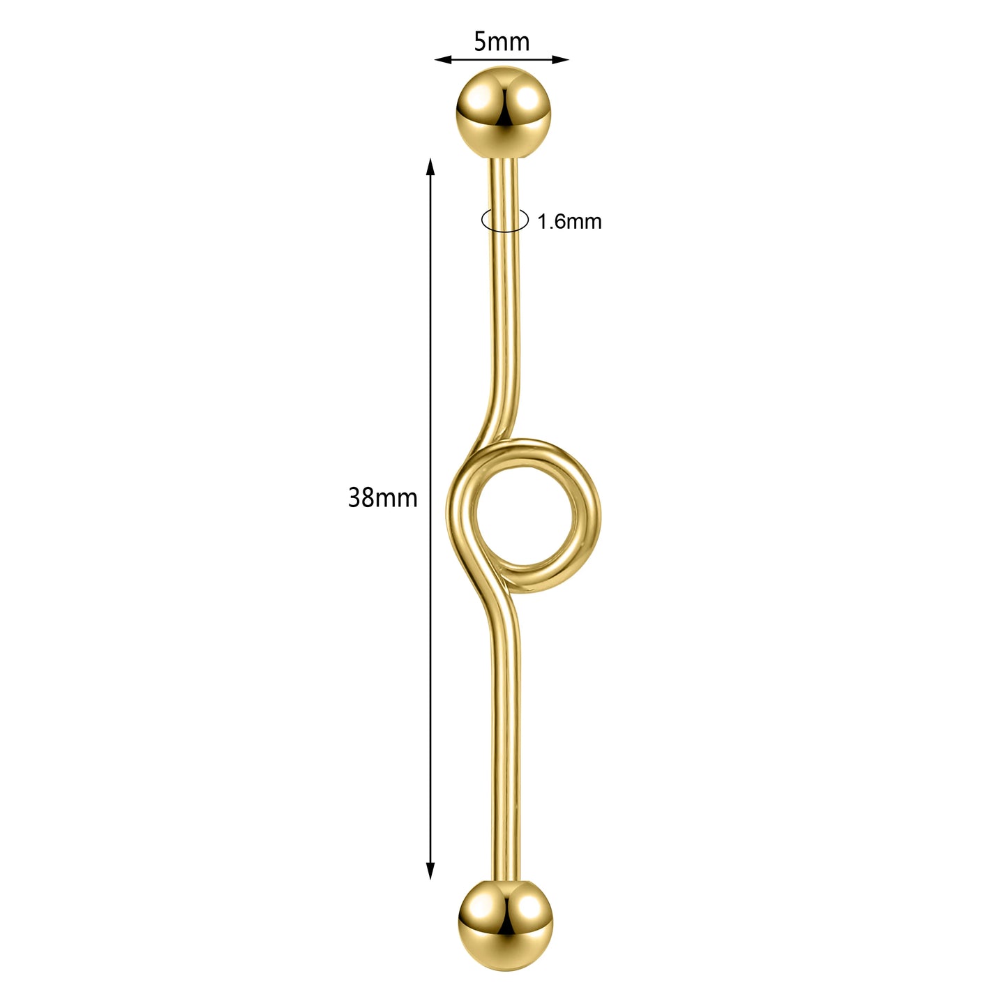 Anneaux de barre en acier inoxydable pour femmes - Boucles d'oreilles pendantes pour le nez 