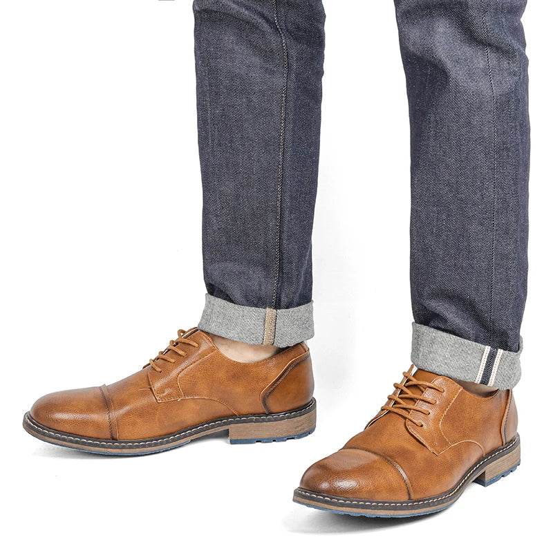 Chaussures derby en cuir pour hommes