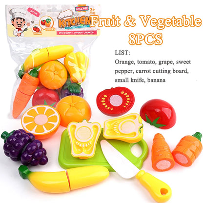 Cuisine pour enfants, découpe de fruits, légumes, aliments, cuisine, jouets interactifs