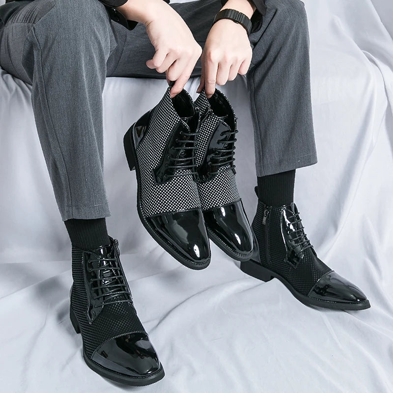 Chaussures en cuir antidérapantes pour hommes