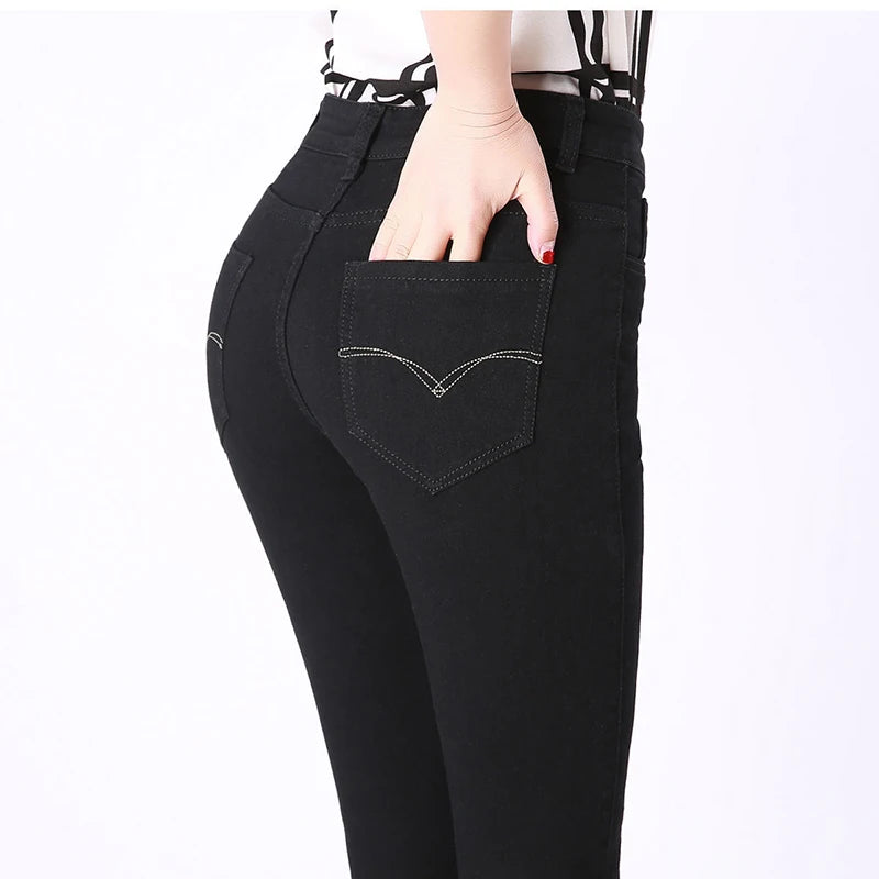 high waist slim jeans